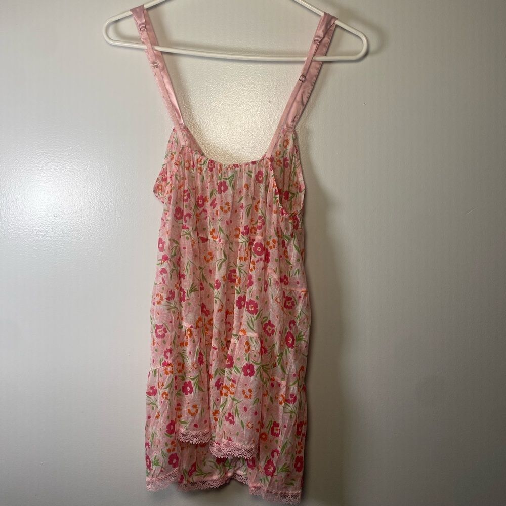 Victoria's Secret Pink Floral Chemise with Bow - Picture 7 of 7